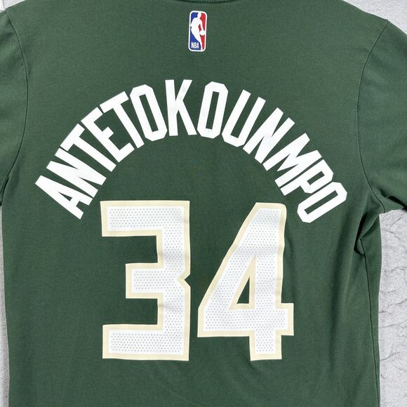 Nike Milwaukee 34 ANTETOKOUNMPO NBA T-Shirt Size Small Dri-Fit - Picture 8 of 12